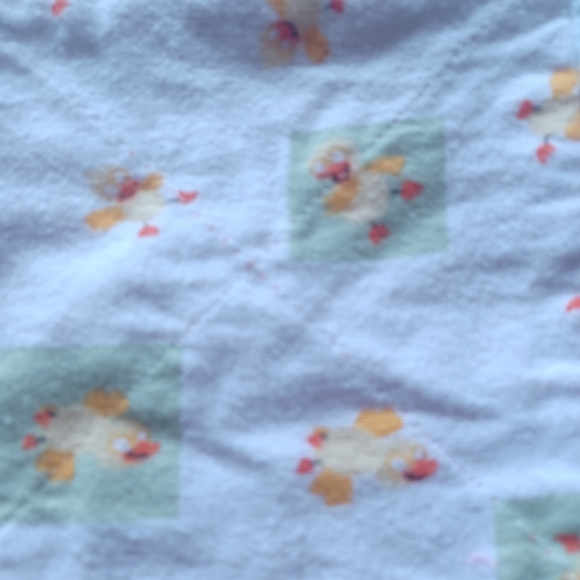 Handmade Reversible Quilted Rag Patchwork Blanket Bedding Play Mat Duck Pattern - Picture 10 of 11